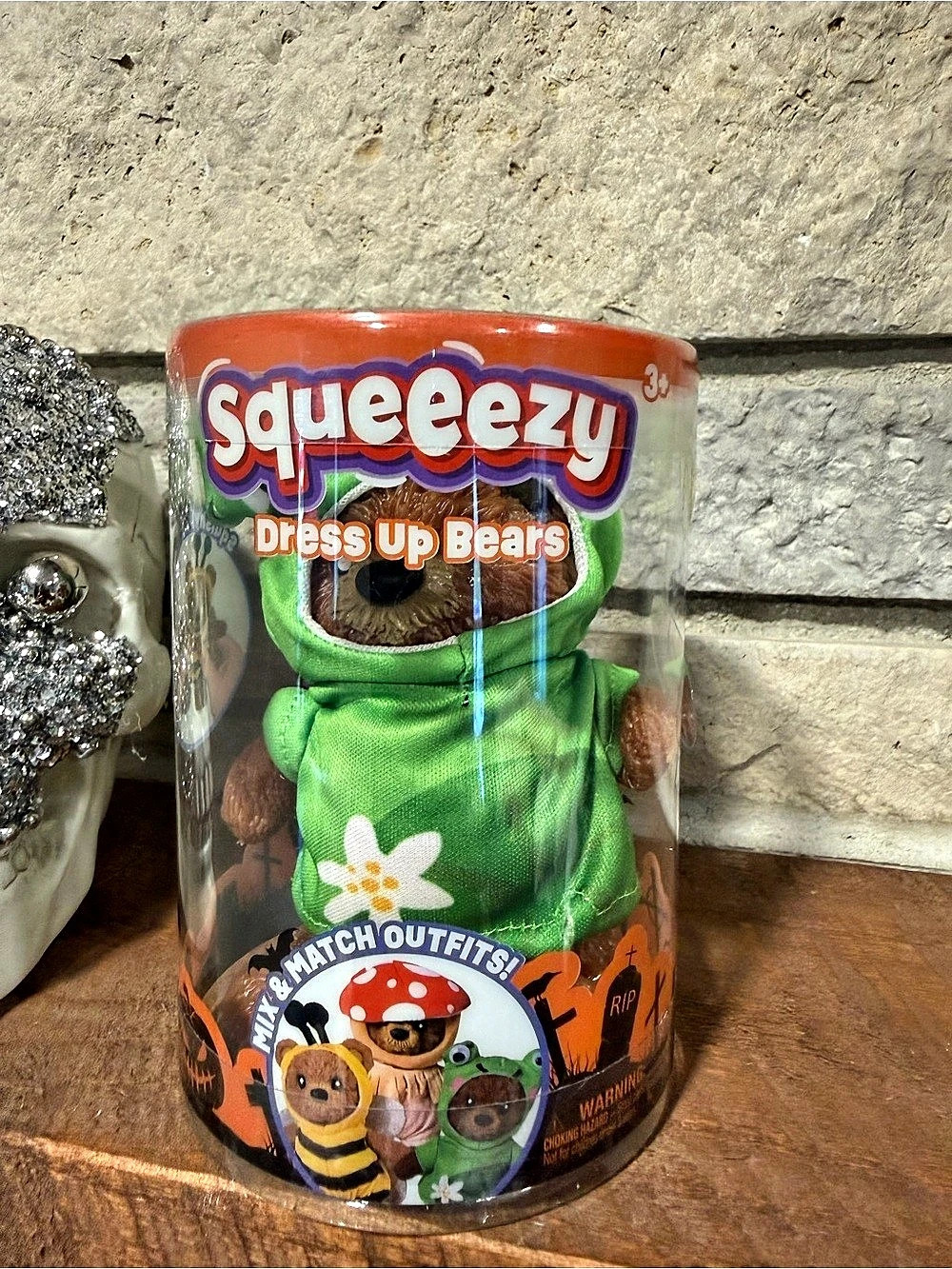 Squeeezy Dress Up Bears Squishy Toymendous Sunny Days Green Bear Toy NWT